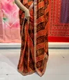 Gerua By Stavan Pure Chiffon With Embroidery Work Saree